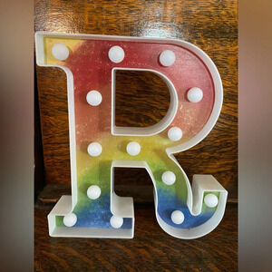 R Sign Decor with Lights